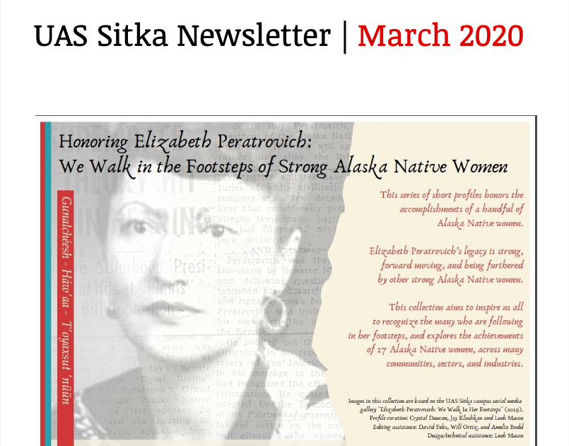 UAS Sitka Newsletter - March 2020